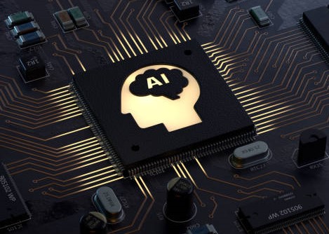 3D Artificial Intelligence Chip Concept