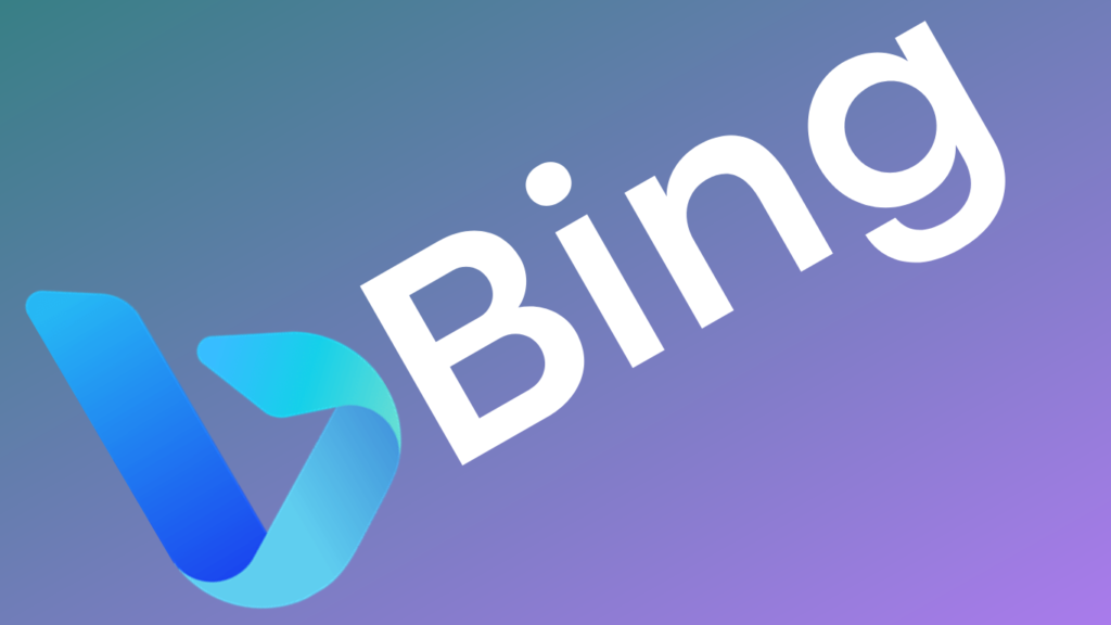 Logo of Bing with the text Bing design