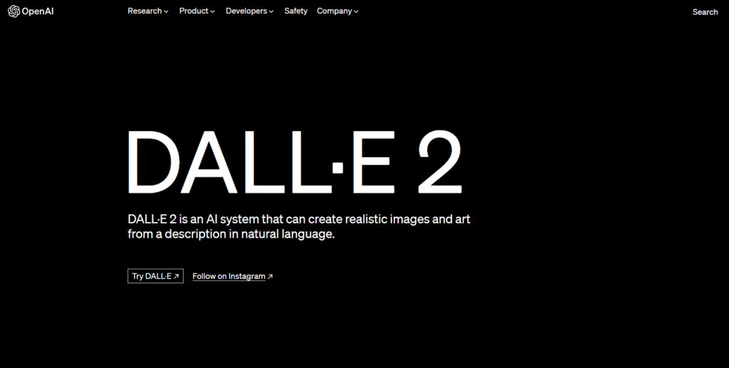 DALL-E 2 Webpage
