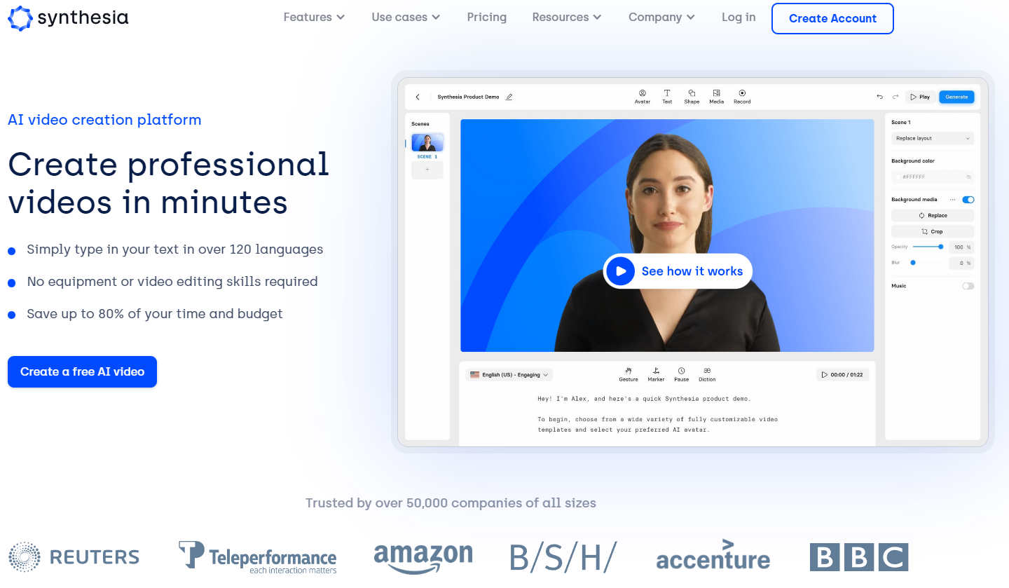 Synthesia.io, An AI Video Platform