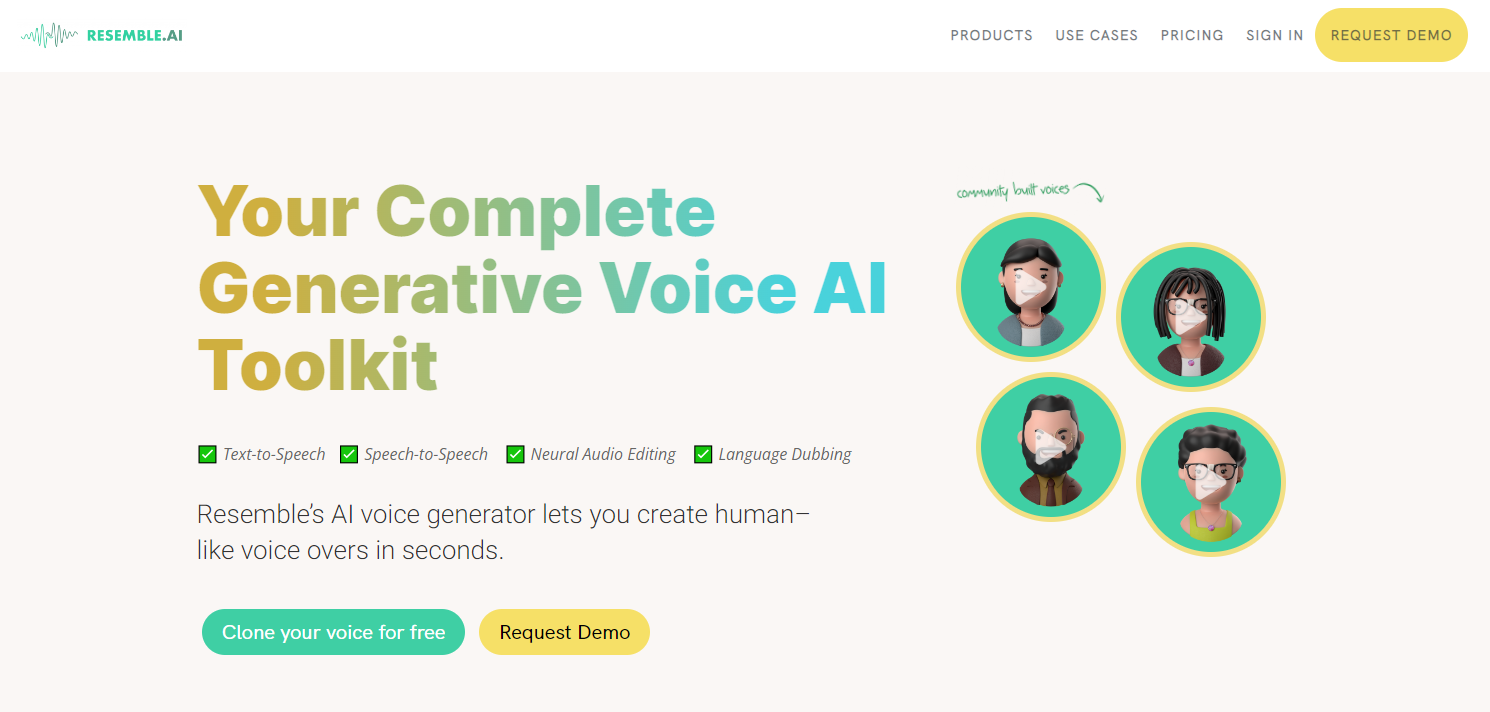 Resemble.ai, A Voice AI Toolkit