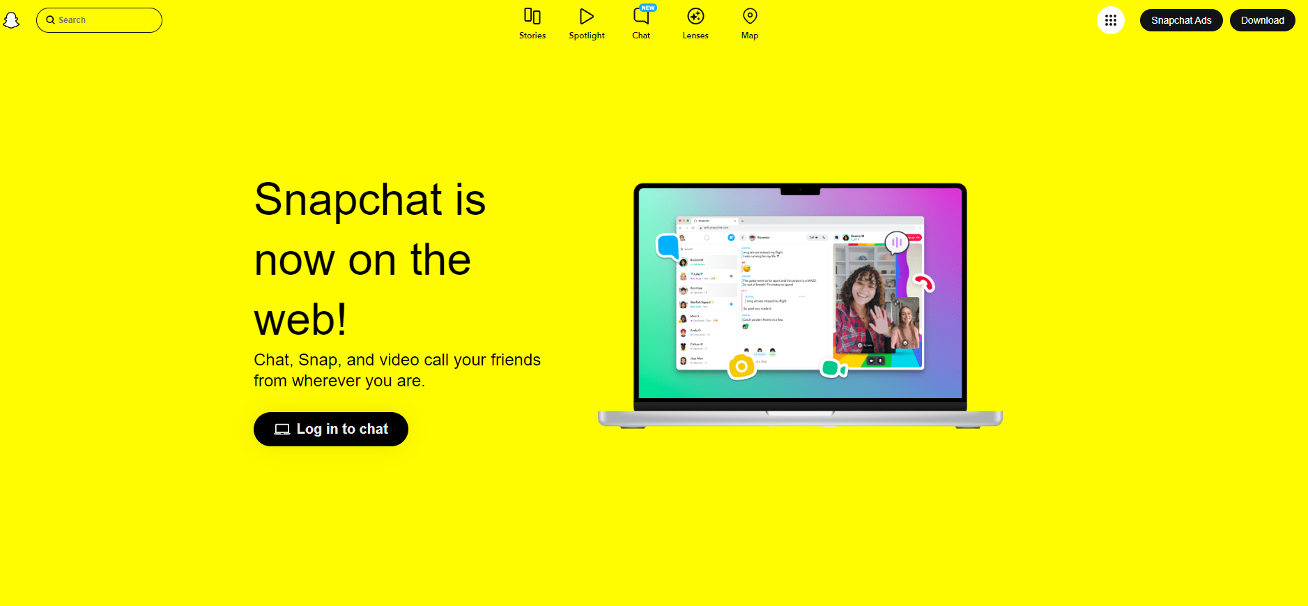 Snapchat Webpage