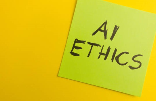 An "AI Ethics" Text Written on a Sticky Note