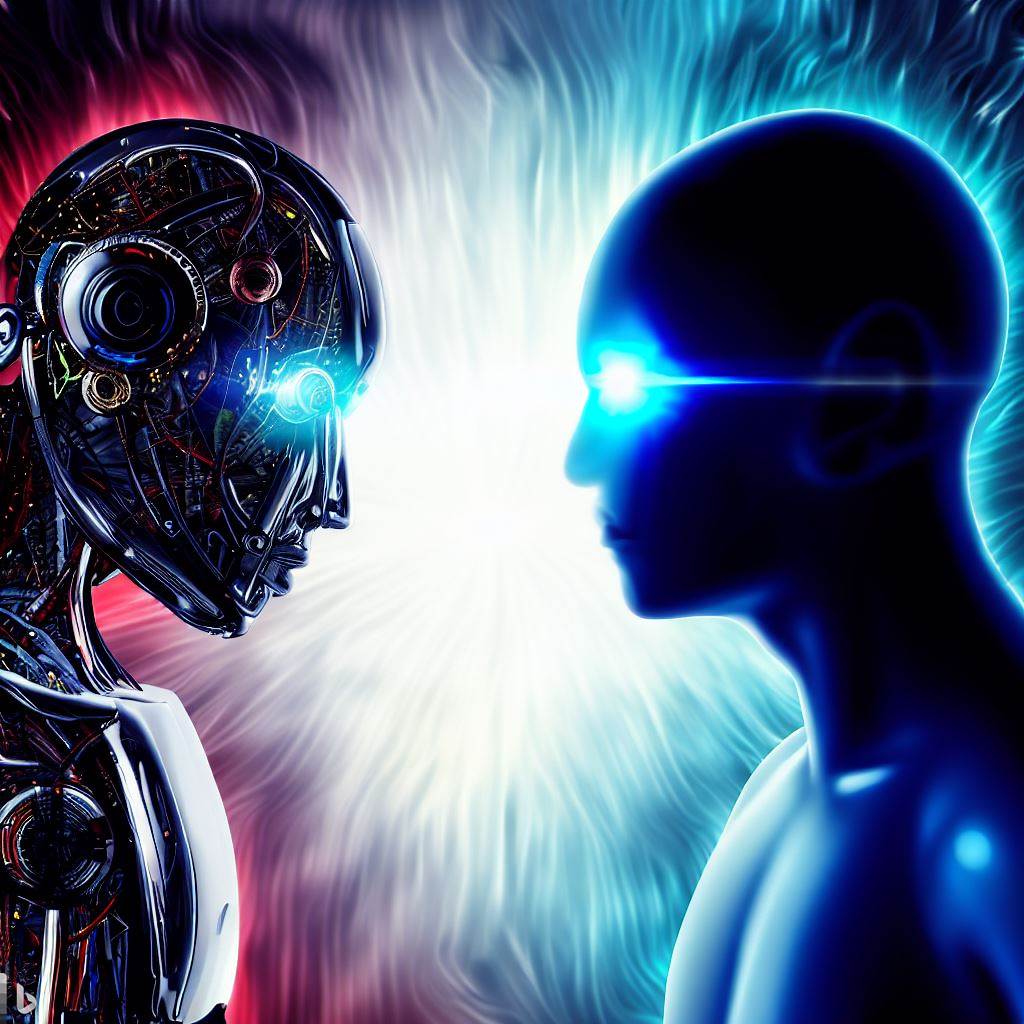 AI Robot vs. Human
