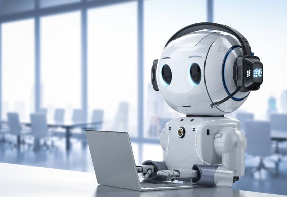 An AI Robot use for Customer Service Automation Concept