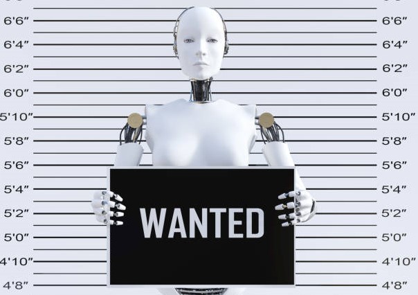 An AI Robot is Wanted for committing crime, Concept of AI Accountability