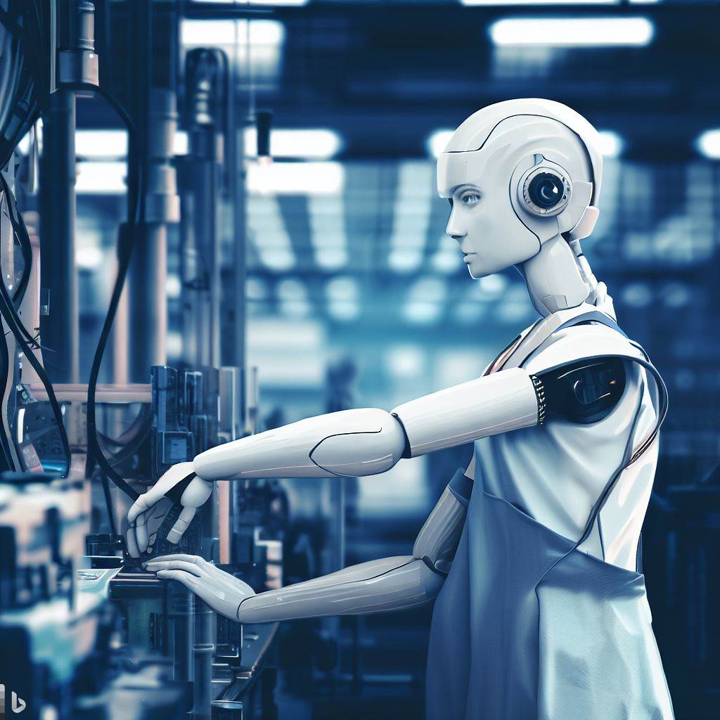 The Concept of an AI is being used as a Factory Worker