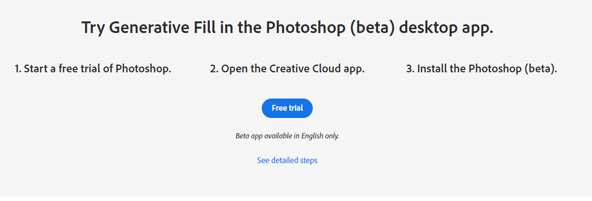You can Try Adobe Generative Fill for Free Trial