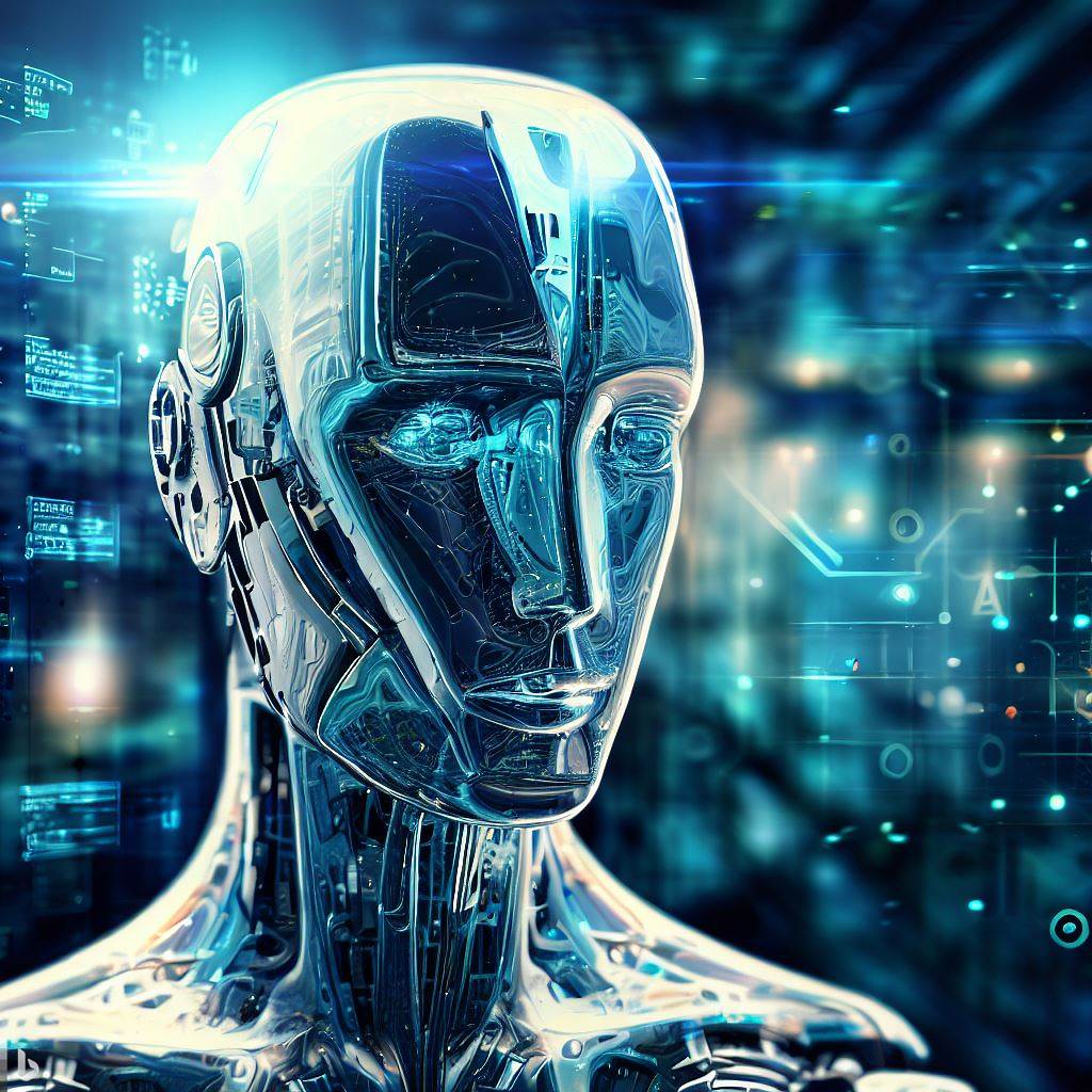 Digital Concept of Future AI Robot