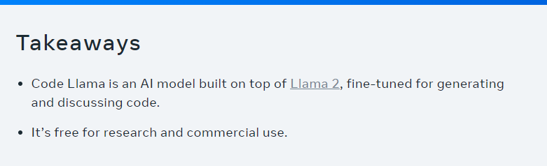 Code Llama Takeaways, Click here to know more!