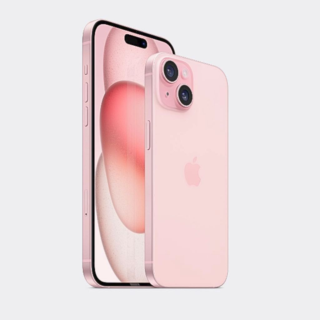 Full Back Image of iPhone15 in Pink