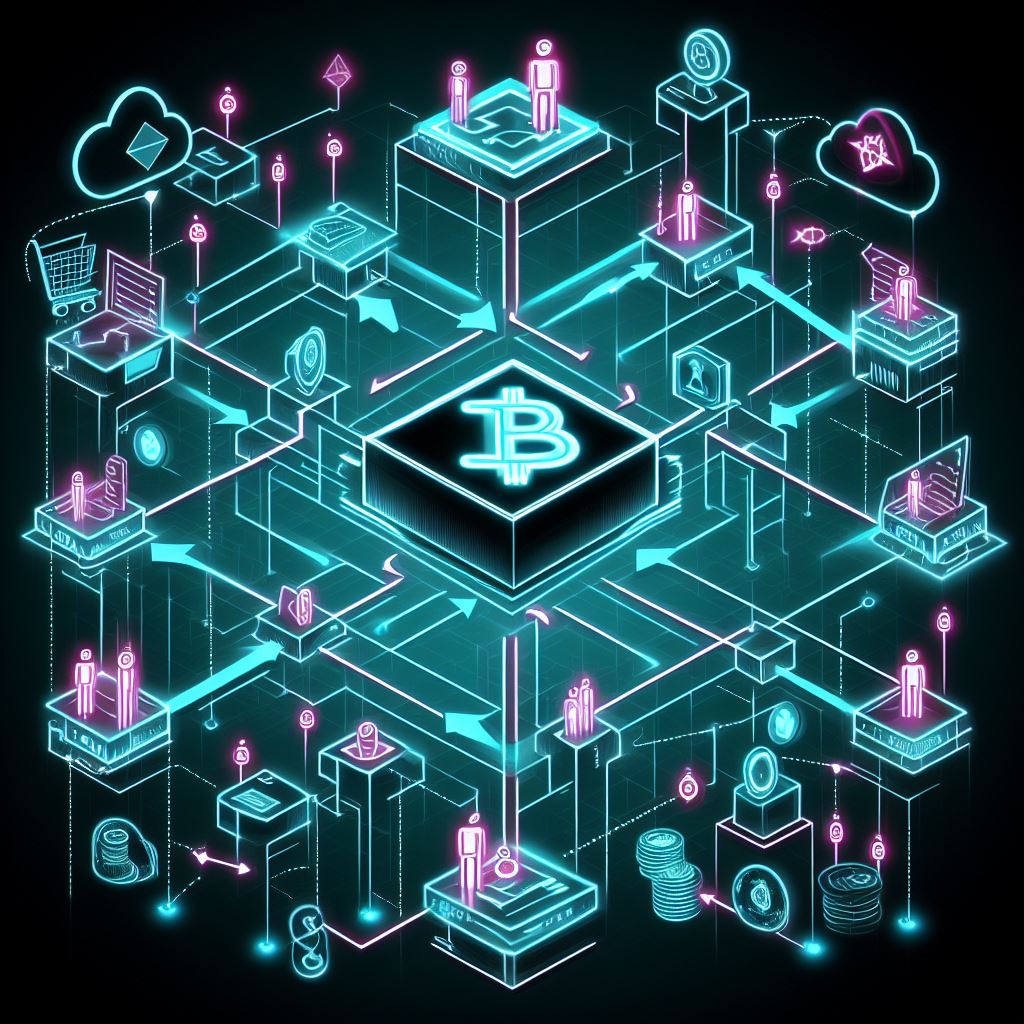 Concept Image of Cryptocurrency in Blockchain Technology