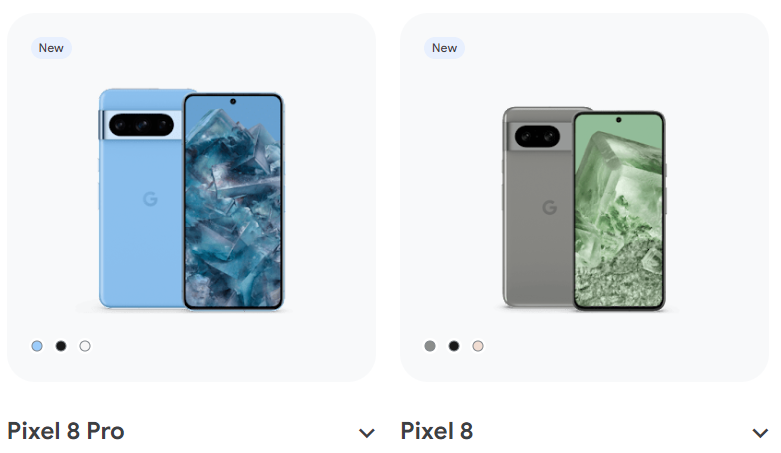 Google Pixel 8 and Pixel 8 Pro Design