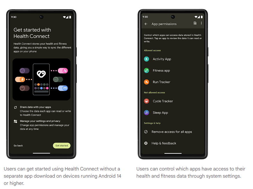 Android 14 Health Connect
