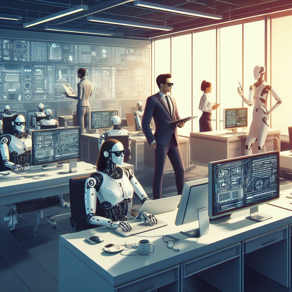 Image Concept of Robots Working in an Office