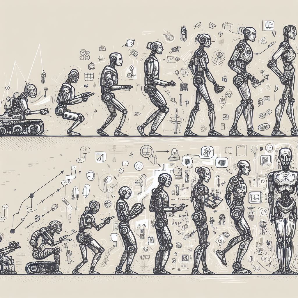 Image Concept of Evolution of AI