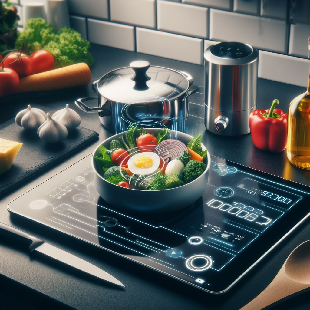 Image Concept of Cooking with Technology in Thanksgiving by Bing Image Creator