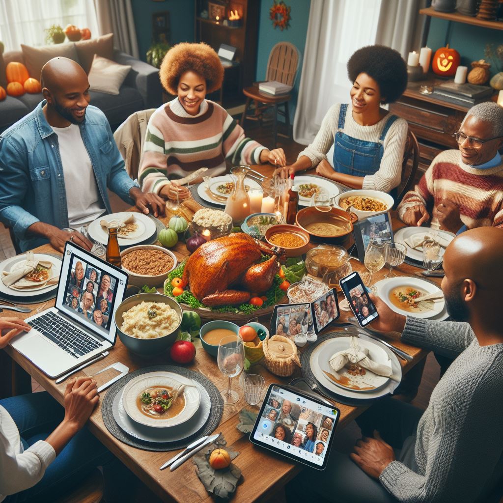 Tech-Powered Thanksgiving Image Concept