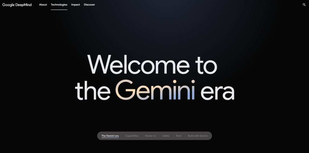 Google's Gemini AI Website