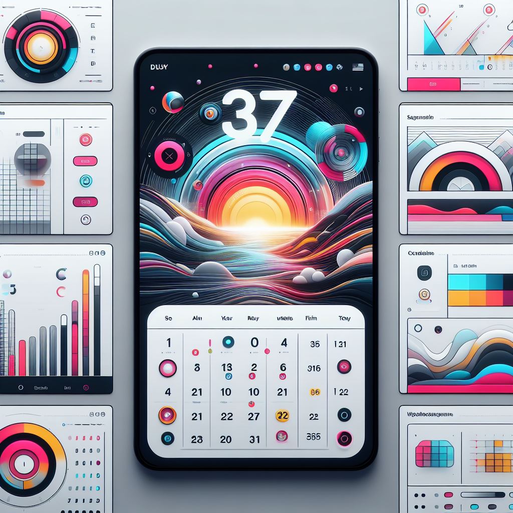 Futuristic Digital Calendar