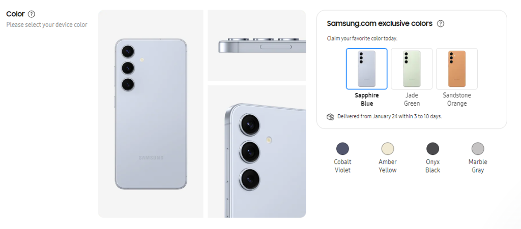 Samsung Galaxy S24 Color Design