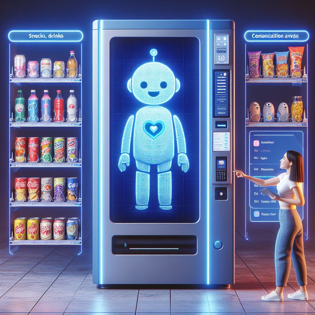 Image Concept of an AI Virtual Vending Machine